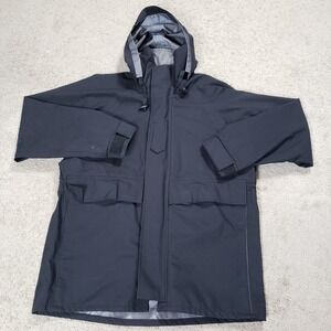 Men's Small Short Cold Weather Parka Jacket Black Aurora Industries US Navy